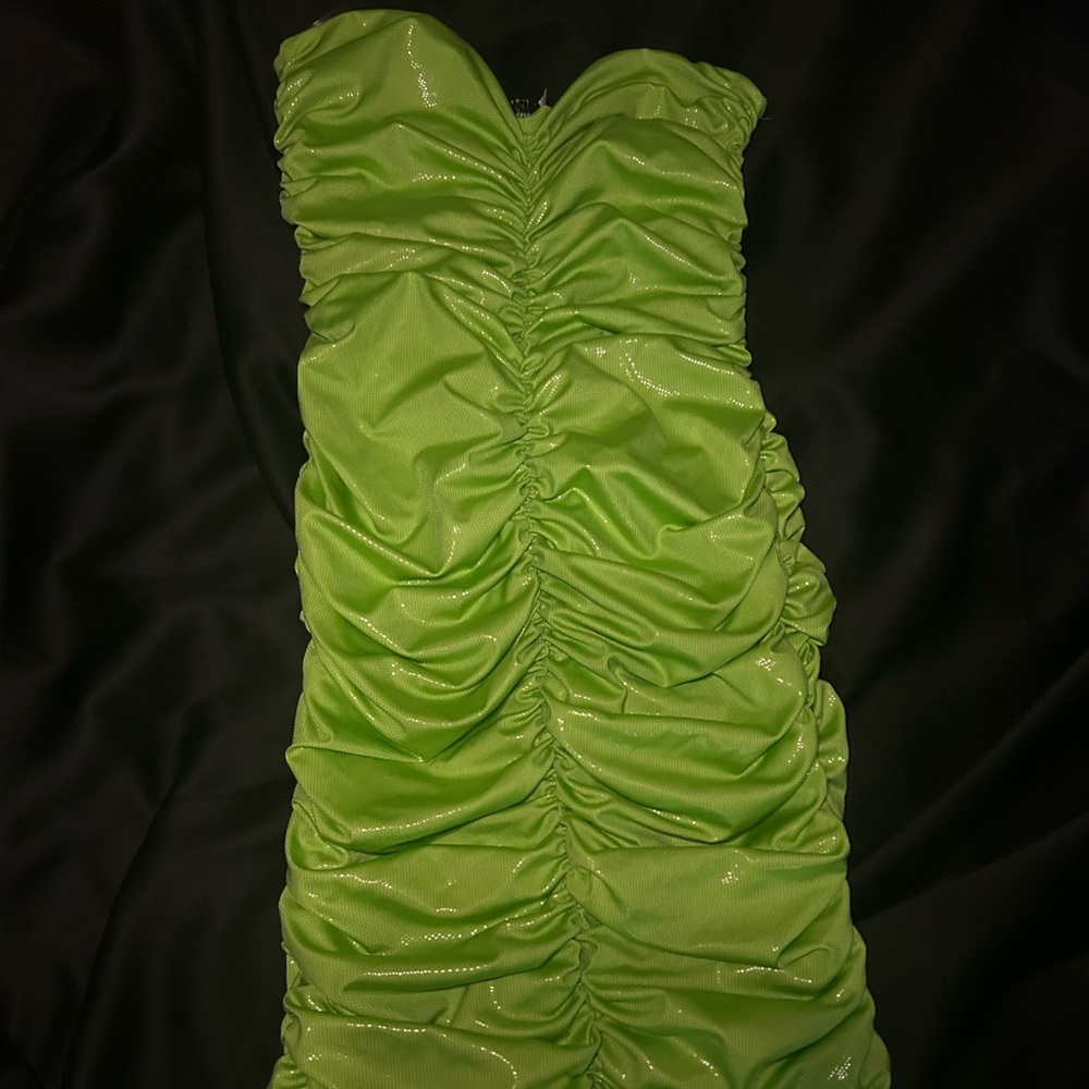 Lime Green Large body con dress